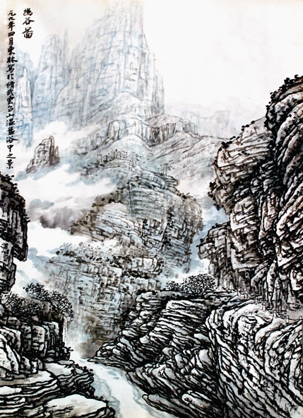 张东林中国画官方网站-张东林山水画 太行山国画 水墨 工笔画 水墨画